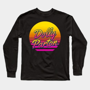 Dolly Personalized Name Birthday Retro 80s Styled Gift Long Sleeve T-Shirt